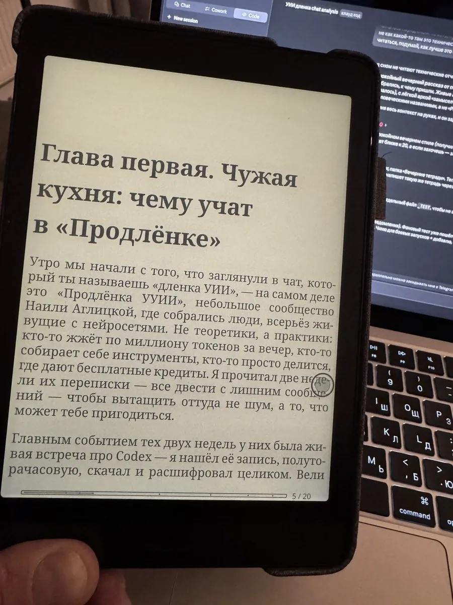 Художественный дневник дня на ридере